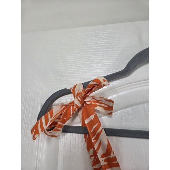 Sincerely Jules Orange Palm Leaf Tiered Cutout Ties Maxi Sundress, Women's Large - Picture 4 of 14